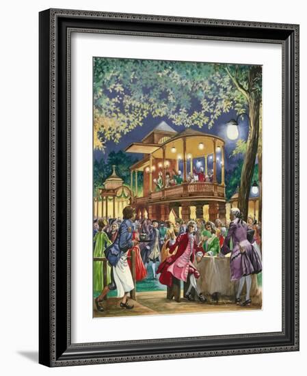 Vauxhall Pleasure Gardens around 1750-Peter Jackson-Framed Giclee Print