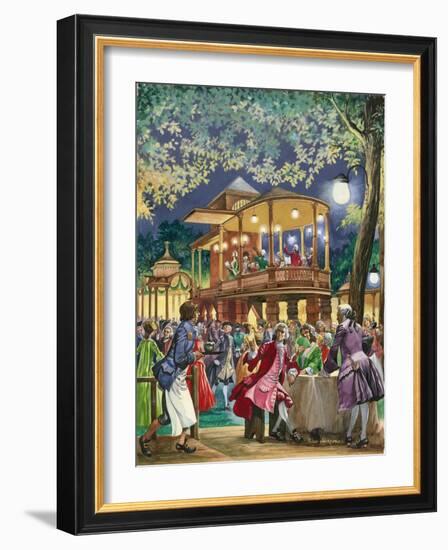 Vauxhall Pleasure Gardens around 1750-Peter Jackson-Framed Giclee Print