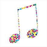 Dotted Colorful Music Note-Vaver Anton-Art Print