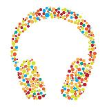 Headphones Consist of Dots-Vaver Anton-Stretched Canvas