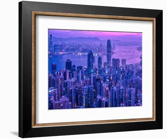 Vctoria Peak Hong Kong-Marco Carmassi-Framed Photographic Print