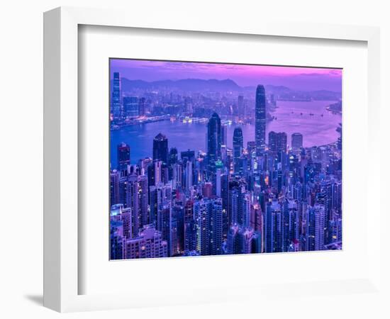 Vctoria Peak Hong Kong-Marco Carmassi-Framed Photographic Print
