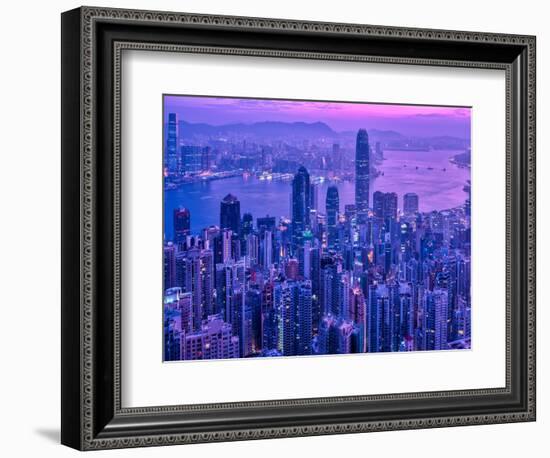 Vctoria Peak Hong Kong-Marco Carmassi-Framed Photographic Print