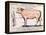 Veal: Diagram Depicting the Different Cuts of Meat-French School-Framed Premier Image Canvas