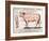 Veal: Diagram Depicting the Different Cuts of Meat-French School-Framed Giclee Print