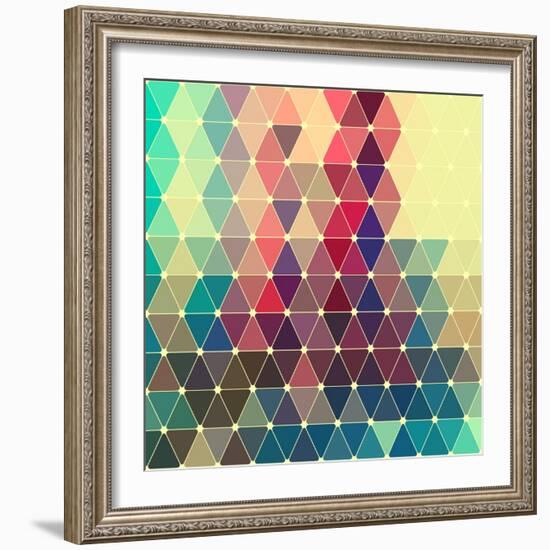 Vector Abstract Colorful Geometric Pattern-Maksim Krasnov-Framed Art Print