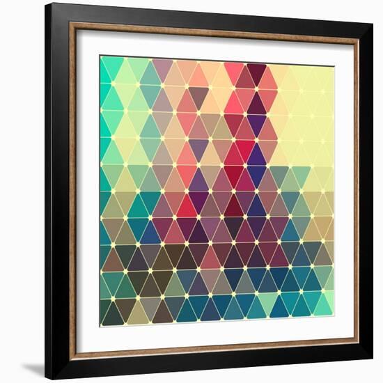 Vector Abstract Colorful Geometric Pattern-Maksim Krasnov-Framed Art Print