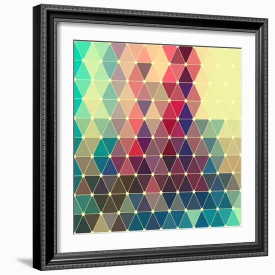 Vector Abstract Colorful Geometric Pattern-Maksim Krasnov-Framed Art Print