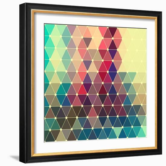 Vector Abstract Colorful Geometric Pattern-Maksim Krasnov-Framed Art Print