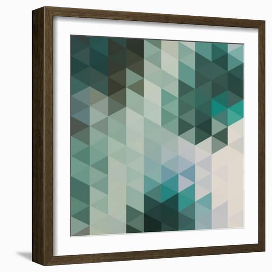 Vector Abstract Triangles Background-Maksim Krasnov-Framed Art Print