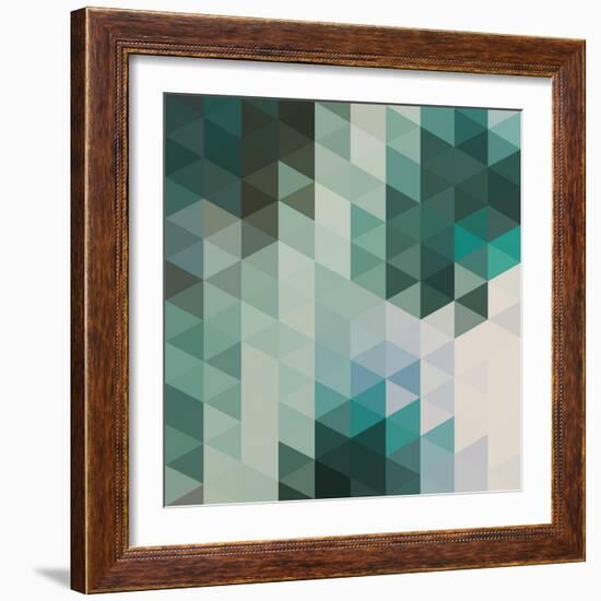 Vector Abstract Triangles Background-Maksim Krasnov-Framed Art Print