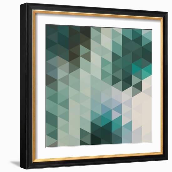 Vector Abstract Triangles Background-Maksim Krasnov-Framed Art Print