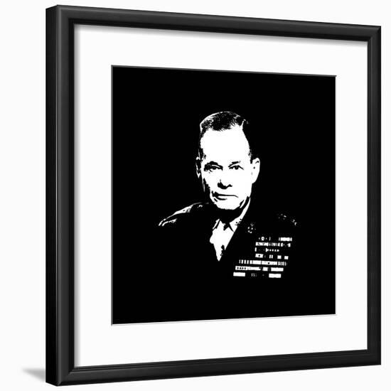 Vector Artwork of Lieutenant General Lewis Burwell Chesty Puller-Stocktrek Images-Framed Photographic Print