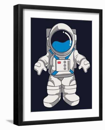 Vector Astronaut Design-braingraph-Framed Art Print