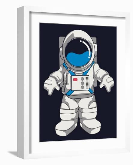 Vector Astronaut Design-braingraph-Framed Art Print