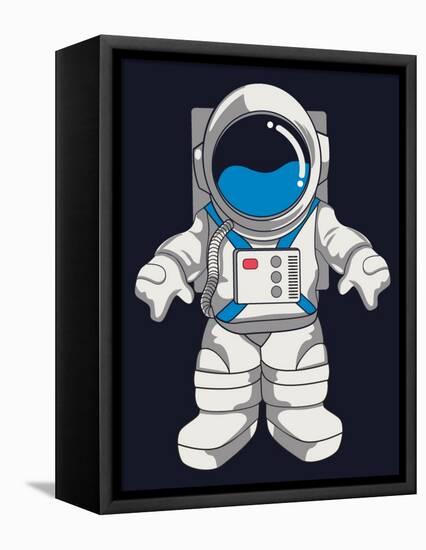 Vector Astronaut Design-braingraph-Framed Stretched Canvas