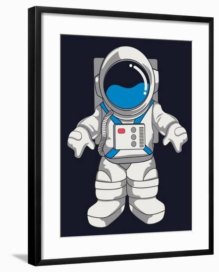 Vector Astronaut Design-braingraph-Framed Art Print