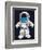 Vector Astronaut Design-braingraph-Framed Art Print