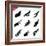 Vector Black Wing Icons Set-yod67-Framed Art Print