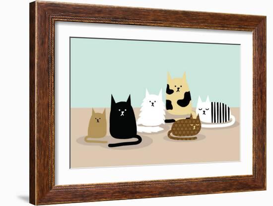 Vector Cats-lyeyee-Framed Premium Giclee Print