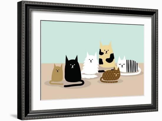 Vector Cats-lyeyee-Framed Premium Giclee Print