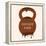 Vector Chocolate Kettlebell with Melting Effect. Kettlebel with Label Chocolate Power . Chocolate-Frantisek Keclik-Framed Stretched Canvas