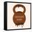 Vector Chocolate Kettlebell with Melting Effect. Kettlebel with Label Chocolate Power . Chocolate-Frantisek Keclik-Framed Stretched Canvas