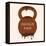 Vector Chocolate Kettlebell with Melting Effect. Kettlebel with Label Chocolate Power . Chocolate-Frantisek Keclik-Framed Stretched Canvas