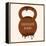 Vector Chocolate Kettlebell with Melting Effect. Kettlebel with Label Chocolate Power . Chocolate-Frantisek Keclik-Framed Stretched Canvas