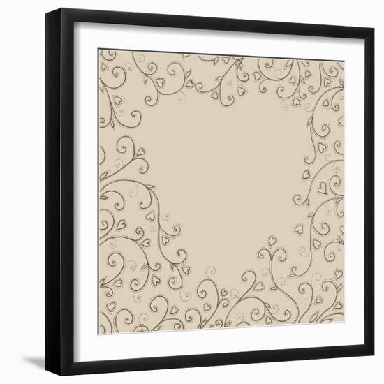 Vector Flower Background.-irska-Framed Art Print