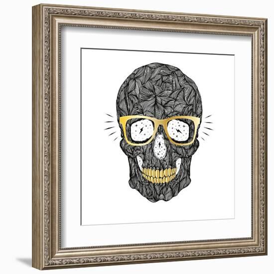 Vector Funny, Candy Skull-karnoff-Framed Art Print