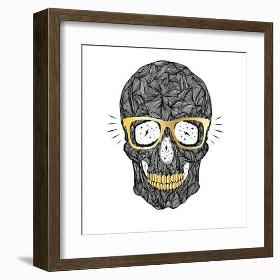 Vector Funny, Candy Skull-karnoff-Framed Art Print