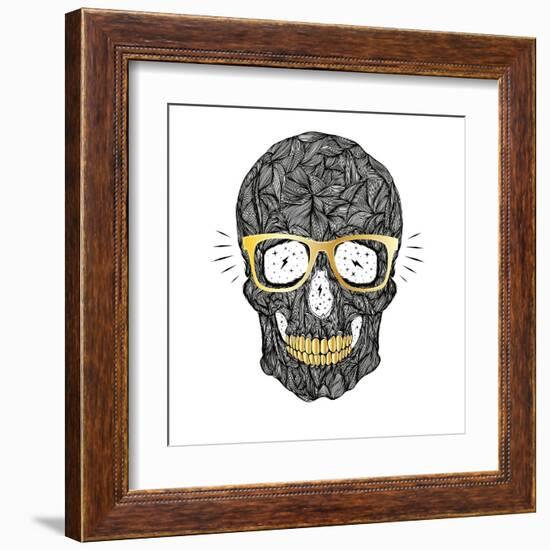 Vector Funny, Candy Skull-karnoff-Framed Art Print