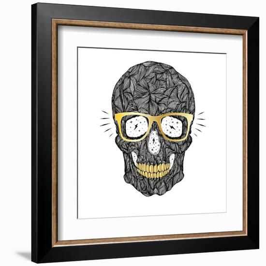 Vector Funny, Candy Skull-karnoff-Framed Art Print