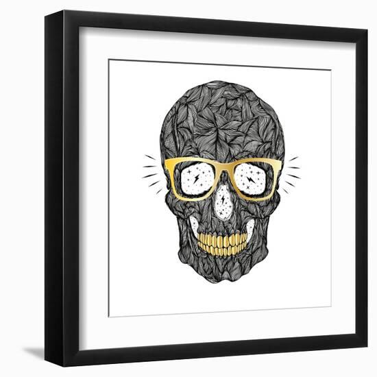 Vector Funny, Candy Skull-karnoff-Framed Art Print