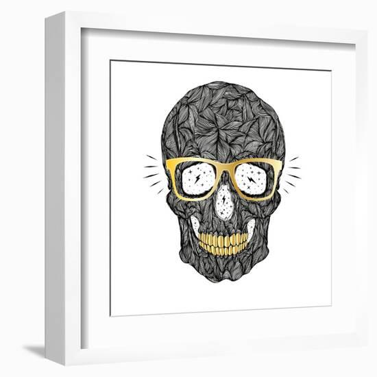 Vector Funny, Candy Skull-karnoff-Framed Art Print