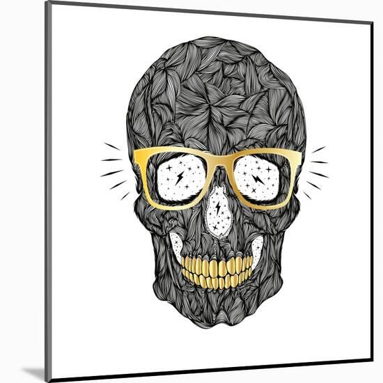 Vector Funny, Candy Skull-karnoff-Mounted Art Print