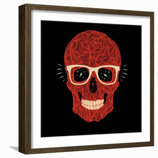 Vector Funny, Candy Skull-karnoff-Framed Art Print