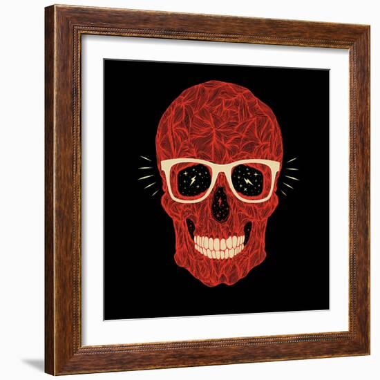 Vector Funny, Candy Skull-karnoff-Framed Art Print