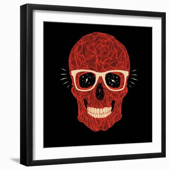 Vector Funny, Candy Skull-karnoff-Framed Art Print