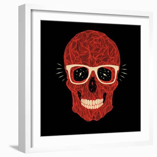 Vector Funny, Candy Skull-karnoff-Framed Art Print