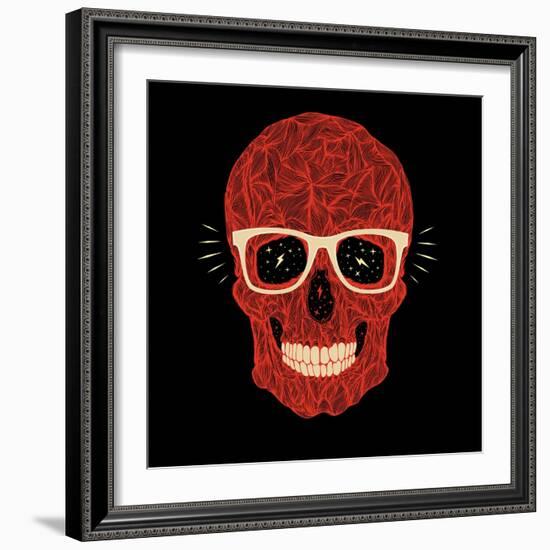 Vector Funny, Candy Skull-karnoff-Framed Art Print