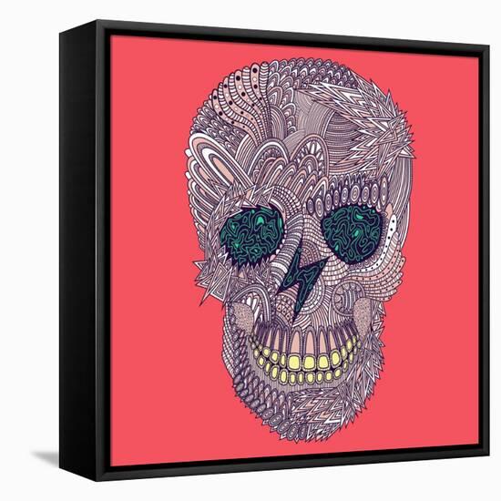 Vector Funny, Candy Skull-karnoff-Framed Stretched Canvas