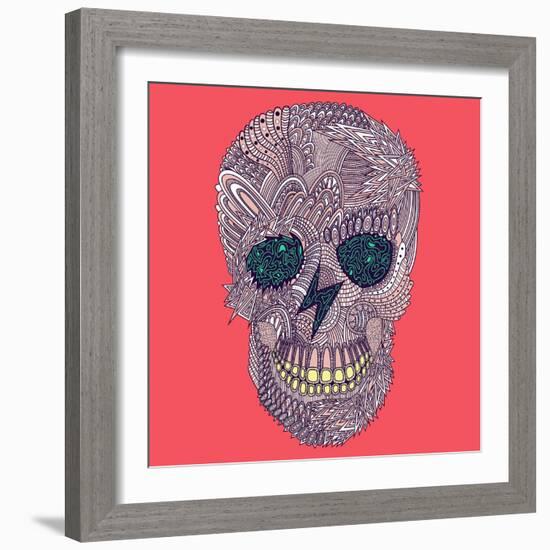 Vector Funny, Candy Skull-karnoff-Framed Art Print