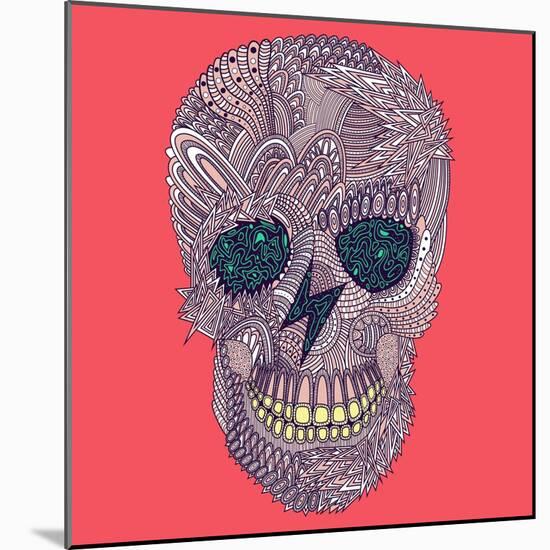 Vector Funny, Candy Skull-karnoff-Mounted Art Print