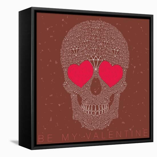 Vector Funny, Candy Skull-karnoff-Framed Stretched Canvas