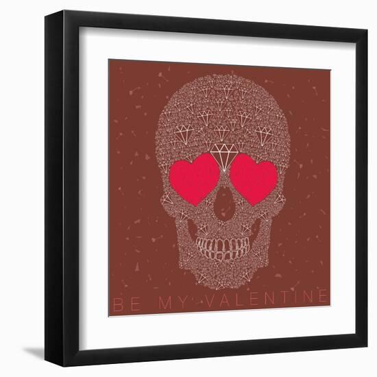 Vector Funny, Candy Skull-karnoff-Framed Art Print