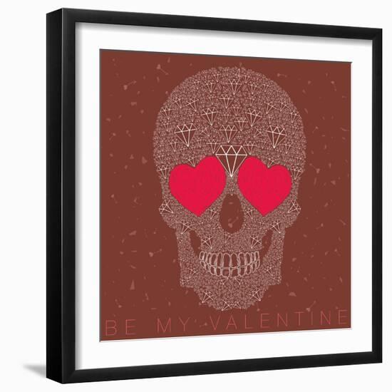 Vector Funny, Candy Skull-karnoff-Framed Art Print