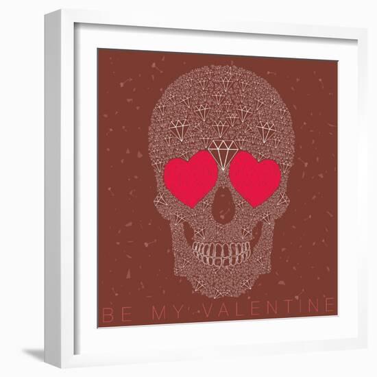 Vector Funny, Candy Skull-karnoff-Framed Art Print