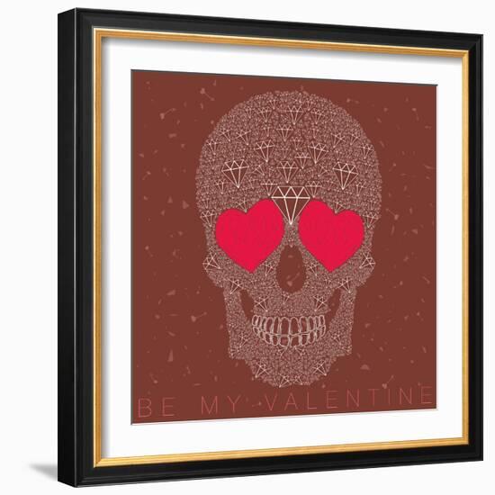 Vector Funny, Candy Skull-karnoff-Framed Art Print